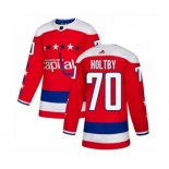 Adidas Washington Capitals #70 Braden Holtby Authentic Red Alternate NHL Jersey