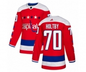 Adidas Washington Capitals #70 Braden Holtby Authentic Red Alternate NHL Jersey