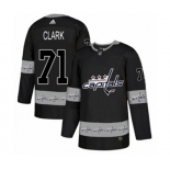 Adidas Washington Capitals #71 Kody Clark Authentic Black Team Logo Fashion NHL Jersey