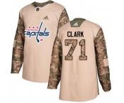 Adidas Washington Capitals #71 Kody Clark Authentic Camo Veterans Day Practice NHL Jersey