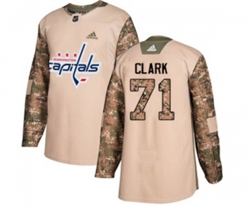 Adidas Washington Capitals #71 Kody Clark Authentic Camo Veterans Day Practice NHL Jersey