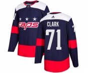 Adidas Washington Capitals #71 Kody Clark Authentic Navy Blue 2018 Stadium Series NHL Jersey