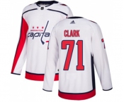 Adidas Washington Capitals #71 Kody Clark Authentic White Away NHL Jersey