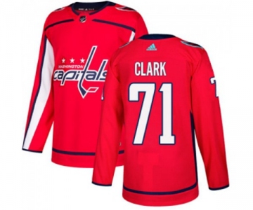 Adidas Washington Capitals #71 Kody Clark Premier Red Home NHL Jersey