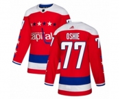 Adidas Washington Capitals #77 T.J. Oshie Authentic Red Alternate NHL Jersey