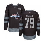 Adidas Washington Capitals #79 Nathan Walker Authentic Black 1917-2017 100th Anniversary NHL Jersey