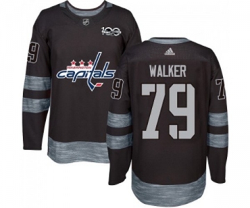 Adidas Washington Capitals #79 Nathan Walker Authentic Black 1917-2017 100th Anniversary NHL Jersey