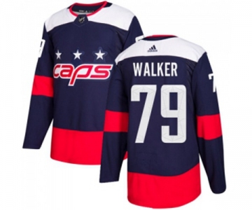 Adidas Washington Capitals #79 Nathan Walker Authentic Navy Blue 2018 Stadium Series NHL Jersey