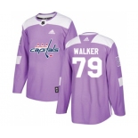 Adidas Washington Capitals #79 Nathan Walker Authentic Purple Fights Cancer Practice NHL Jersey