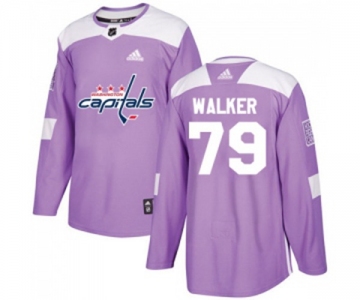 Adidas Washington Capitals #79 Nathan Walker Authentic Purple Fights Cancer Practice NHL Jersey