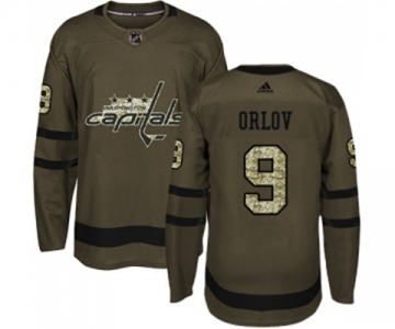 Adidas Washington Capitals #9 Dmitry Orlov Authentic Green Salute to Service NHL Jersey