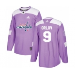 Adidas Washington Capitals #9 Dmitry Orlov Authentic Purple Fights Cancer Practice NHL Jersey