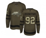 Adidas Washington Capitals #92 Evgeny Kuznetsov Green Salute to Service Stitched NHL Jers