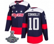 Men Adidas Washington Capitals #10 Brett Connolly Authentic Navy Blue 2018 Stadium Series 2018 Stanley Cup Final Champions NHL Jersey