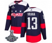 Men Adidas Washington Capitals #13 Jakub Vrana Authentic Navy Blue 2018 Stadium Series 2018 Stanley Cup Final Champions NHL Jersey