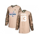 Men Adidas Washington Capitals #13 Jakub Vrana Camo Authentic 2017 Veterans Day Stitched NHL Jersey