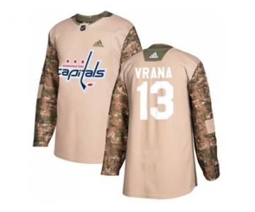 Men Adidas Washington Capitals #13 Jakub Vrana Camo Authentic 2017 Veterans Day Stitched NHL Jersey