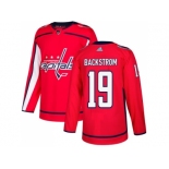 Men Adidas Washington Capitals #19 Nicklas Backstrom Red Home Authentic Stitched NHL Jersey