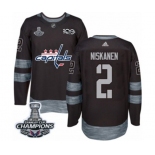 Men Adidas Washington Capitals #2 Matt Niskanen Authentic Black 1917-2017 100th Anniversary 2018 Stanley Cup Final Champions NHL Jersey