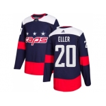 Men Adidas Washington Capitals #20 Lars Eller Navy Authentic 2018 Stadium Series Stitched NHL Jersey