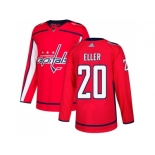 Men Adidas Washington Capitals #20 Lars Eller Red Home Authentic Stitched NHL Jersey