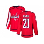 Men Adidas Washington Capitals #21 Dennis Maruk Red Home Authentic Stitched NHL Jersey