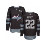 Men Adidas Washington Capitals #22 Madison Bowey Black 1917-2017 100th Anniversary Stitched NHL Jersey