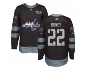 Men Adidas Washington Capitals #22 Madison Bowey Black 1917-2017 100th Anniversary Stitched NHL Jersey