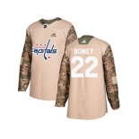 Men Adidas Washington Capitals #22 Madison Bowey Camo Authentic 2017 Veterans Day Stitched NHL Jersey