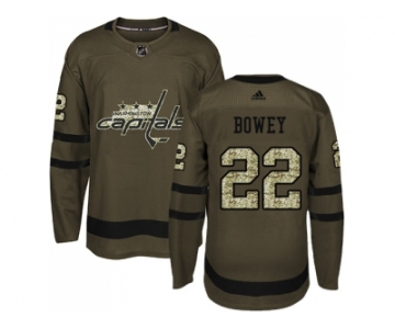 Men Adidas Washington Capitals #22 Madison Bowey Green Salute to Service Stitched NHL Jersey