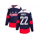 Men Adidas Washington Capitals #22 Madison Bowey Navy Authentic 2018 Stadium Series Stitched NHL Jersey