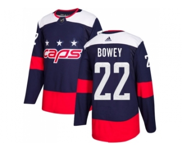 Men Adidas Washington Capitals #22 Madison Bowey Navy Authentic 2018 Stadium Series Stitched NHL Jersey