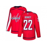 Men Adidas Washington Capitals #22 Madison Bowey Red Home Authentic Stitched NHL Jersey