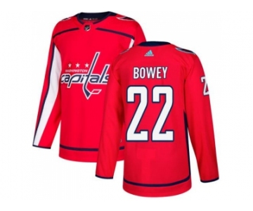 Men Adidas Washington Capitals #22 Madison Bowey Red Home Authentic Stitched NHL Jersey