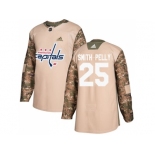 Men Adidas Washington Capitals #25 Devante Smith-Pelly Camo Authentic 2017 Veterans Day Stitched NHL Jersey