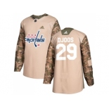 Men Adidas Washington Capitals #29 Christian Djoos Camo Authentic 2017 Veterans Day Stitched NHL Jersey