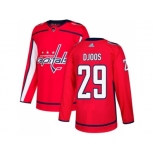 Men Adidas Washington Capitals #29 Christian Djoos Red Home Authentic Stitched NHL Jersey