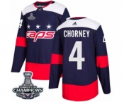 Men Adidas Washington Capitals #4 Taylor Chorney Authentic Navy Blue 2018 Stadium Series 2018 Stanley Cup Final Champions NHL Jersey