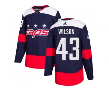 Men Adidas Washington Capitals #43 Tom Wilson Navy Authentic 2018 Stadium Series Stitched NHL Jersey