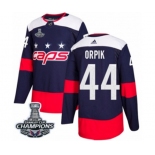 Men Adidas Washington Capitals #44 Brooks Orpik Authentic Navy Blue 2018 Stadium Series 2018 Stanley Cup Final Champions NHL Jersey