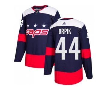 Men Adidas Washington Capitals #44 Brooks Orpik Navy Authentic 2018 Stadium Series Stitched NHL Jersey