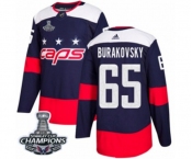 Men Adidas Washington Capitals #65 Andre Burakovsky Authentic Navy Blue 2018 Stadium Series 2018 Stanley Cup Final Champions NHL Jersey