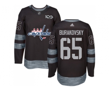 Men Adidas Washington Capitals #65 Andre Burakovsky Black 1917-2017 100th Anniversary Stitched NHL Jersey