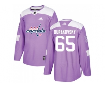 Men Adidas Washington Capitals #65 Andre Burakovsky Purple Authentic Fights Cancer Stitched NHL Jersey