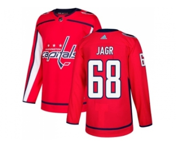 Men Adidas Washington Capitals #68 Jaromir Jagr Red Home Authentic Stitched NHL Jersey