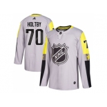 Men Adidas Washington Capitals #70 Braden Holtby Gray 2018 All-Star Metro Division Authentic Stitched NHL Jersey