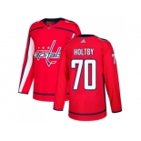 Men Adidas Washington Capitals #70 Braden Holtby Red Home Authentic Stitched NHL Jersey