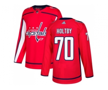 Men Adidas Washington Capitals #70 Braden Holtby Red Home Authentic Stitched NHL Jersey