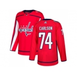 Men Adidas Washington Capitals #74 John Carlson Red Home Authentic Stitched NHL Jersey