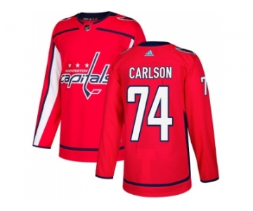 Men Adidas Washington Capitals #74 John Carlson Red Home Authentic Stitched NHL Jersey